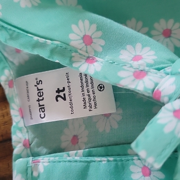 Carter's Green Ruffle Dress - Picture 2 of 6